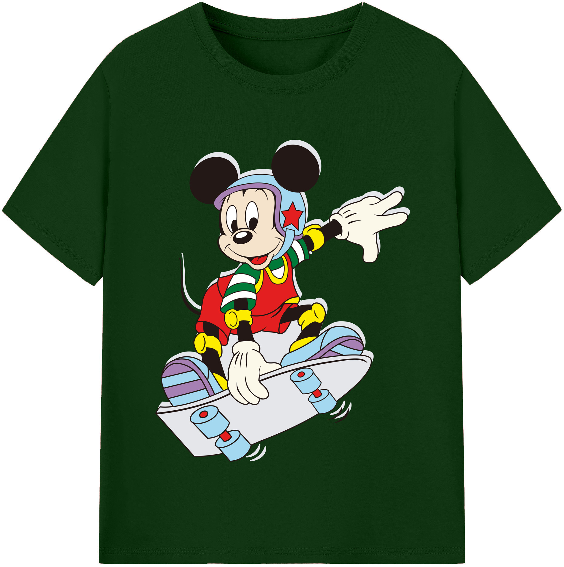 （画像用） ミッキーマウス Mickey Mouse 綿100％半袖Tシャツ（フロントプリント）